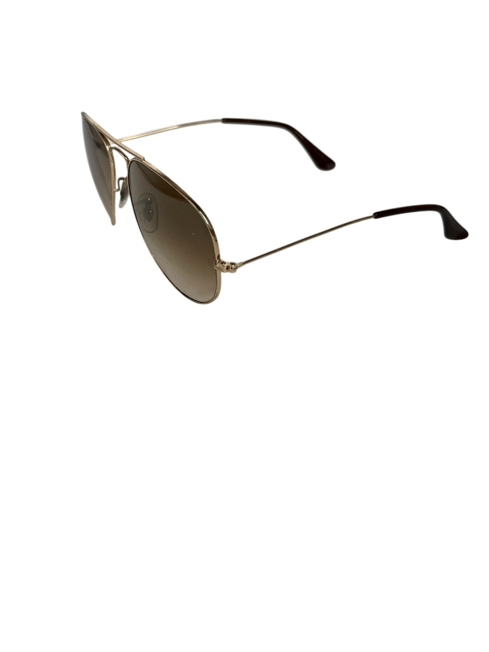 Ray Ban Gold Frame Aviator Sunglasses with Brown Lenses RB 58 14